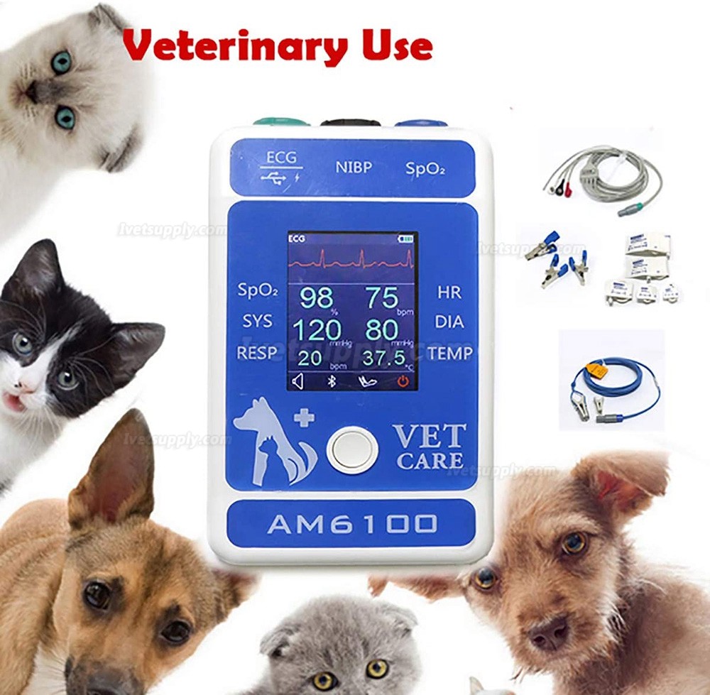 Vet Multiparameter Veterinary Monitor Veterinary Use Digital Blood Pressure Monitor